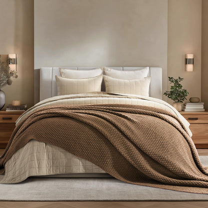 EVERGRACEHOME Chunky Chenille Knit Throw Blanket, 50 x 60, Olive Green