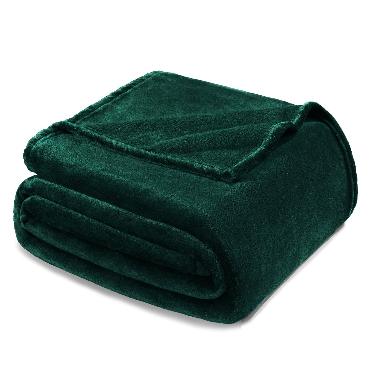 Exclusivo Mezcla Soft Large Fleece Throw Blanket for Couch, Forest Green