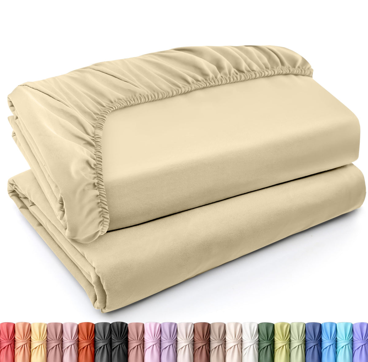 Pack of 6 Twin Fitted Sheet, Fits Up to 15 Inch Deep Pocket, White
