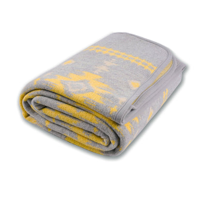 ACUSHLA Merino Wool Camping Blanket Warm Outdoor Travel Throw,Morocco Grey