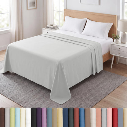 XL Oversized King Flat Sheet Only 132x110 California King Flat Sheet White