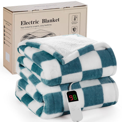 Pink Heated Blanket Electric Throw 50"X60", Heating Blanket Throw