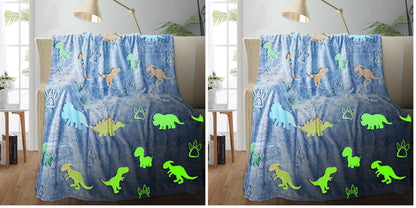 TEHALK Unicorn Glow in The Dark Blanket, Unicorn Blanket for Girls/Kids, Unicorns Gifts for Girls Age 3-12, Toddler Blanket for Kids, Soft Fleece Blanket Throw Birthday Gift 40"x60"