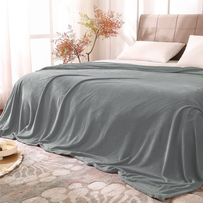 BEDELITE Fleece Blanket Soft Plush Throw for Couch Black 50"x60"