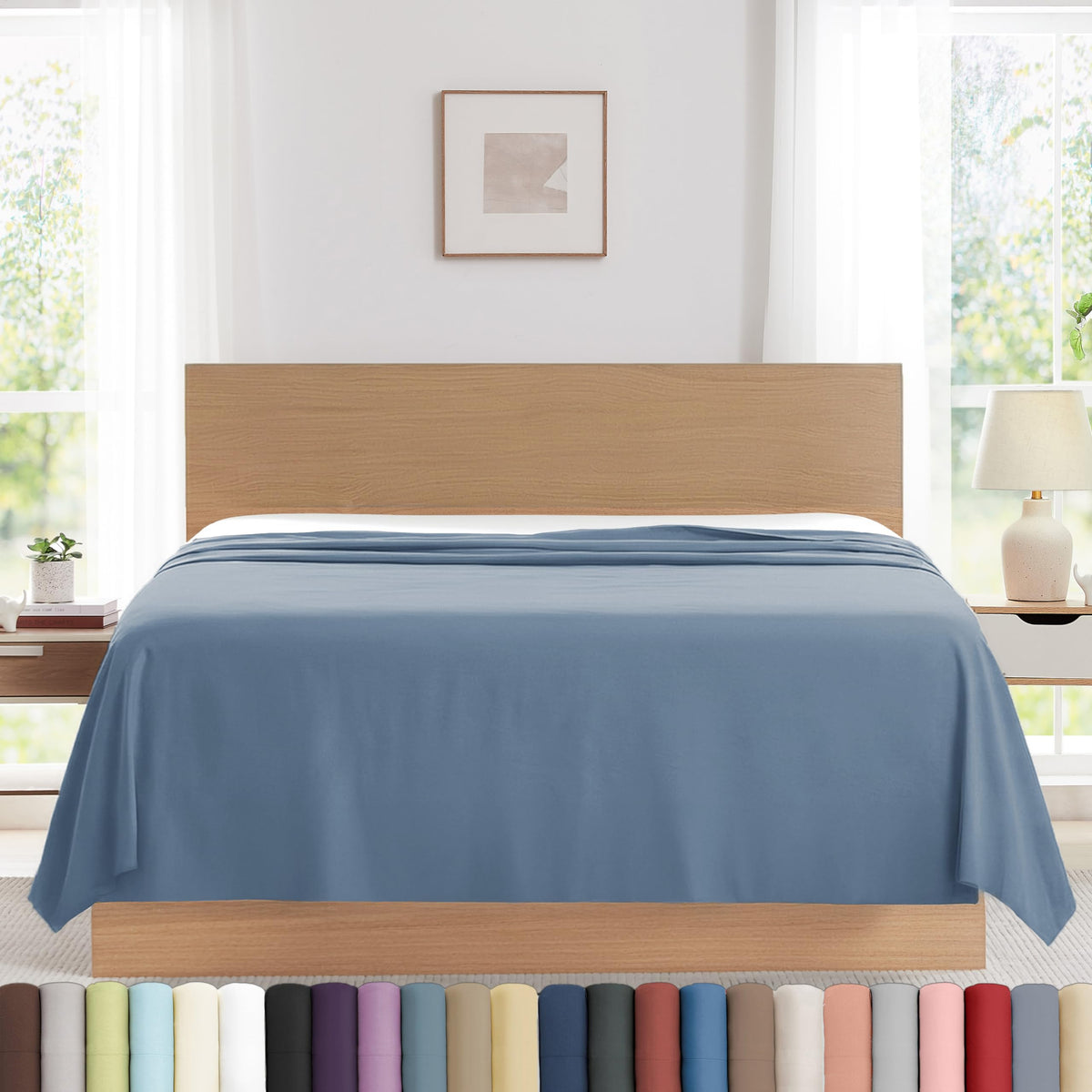 XL Oversized King Flat Sheet Only 132x110 California King Flat Sheet White