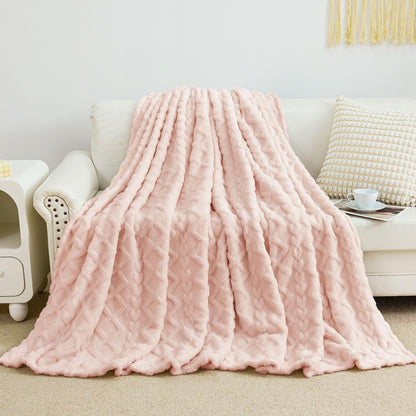 Aganear Fleece Throw Blanket for Couch, Fall Boho Blankets,50"x60" Khaki