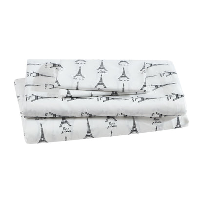 Printed Soft Microfiber Full 4-Piece Sheet Set, Zara Leopard
