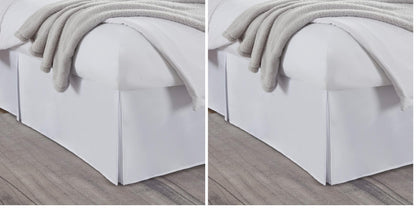 Nestl Linen Bed Skirt Queen Size - Queen Bed Skirt 14 Inch Drop - Brushed Microfiber Bed Skirts - Hotel Quality Pleated Bed Skirt - Shrinkage & Fade Resistant