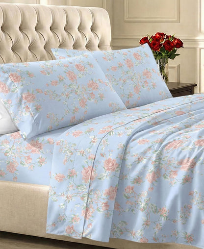 California Design Den Soft 100% Cotton Sateen Queen Bed Sheets Set, White