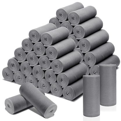 Macarrie 50 Pack Fleece Blankets Bulk,50 x 60 Inch Gray Soft Throw Blankets