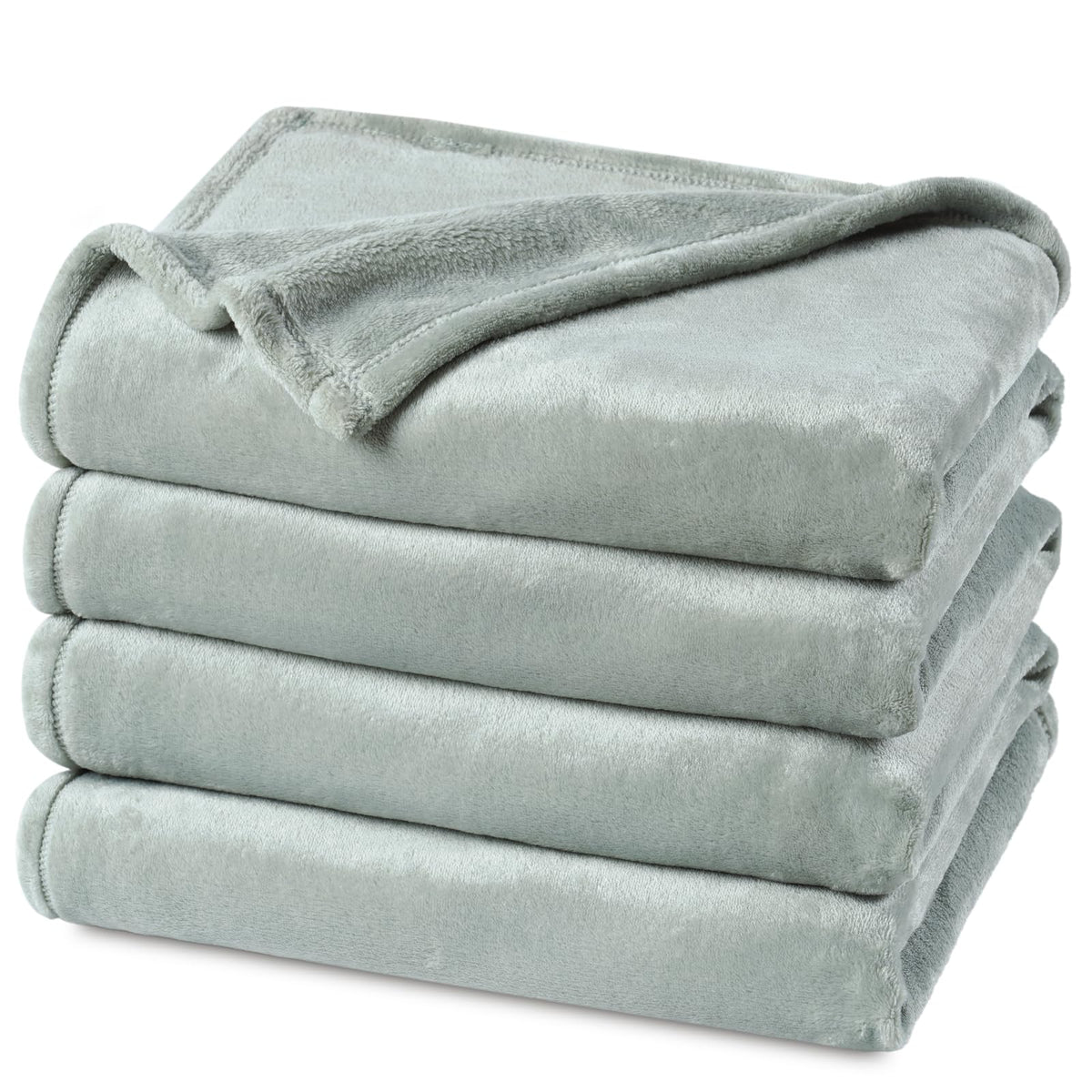 PHF Fleece Blanket King Size 108x90-300GSM Lightweight Airy Warmth, Khaki