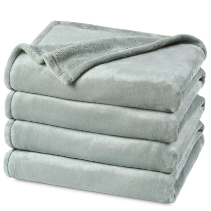 PHF Fleece Blanket King Size 108x90-300GSM Lightweight Airy Warmth, Khaki