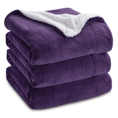 Bedsure GentleSoft Sherpa Fleece Queen Blankets for Bed, Non-Heated, Thick and Warm Throw for Women and Men, Soft Fuzzy Plush Comfort Queen Blanket for Winter, Grey, 90x90 Inches