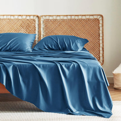 Bedsure PureWoven 100% Rayon Derived from Bamboo, Queen Sheets, 4 Pieces