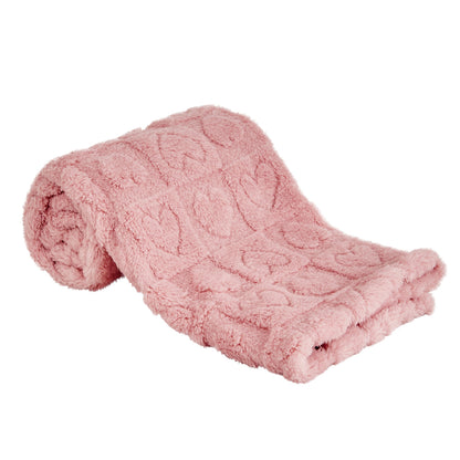 Yurhap Heart Baby Blanket, Love Plush Fleece Baby Blankets for Girls Boys