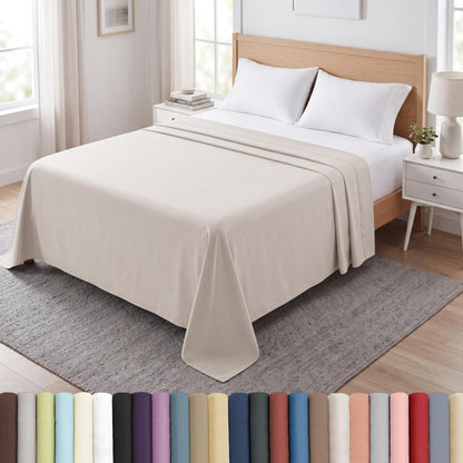 XL Oversized King Flat Sheet Only 132x110 California King Flat Sheet White