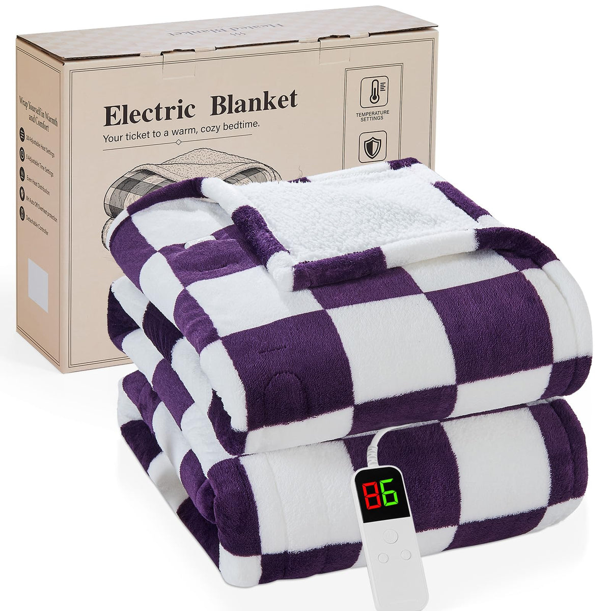 Pink Heated Blanket Electric Throw 50"X60", Heating Blanket Throw