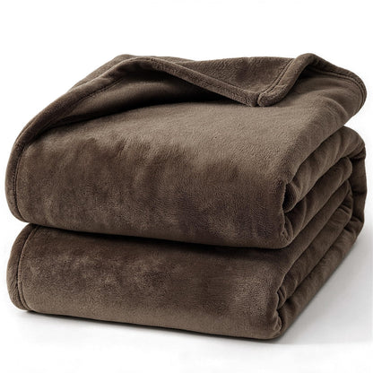 Hansleep Twin Grey Fleece Blanket, Soft Flannel Bed Blanket
