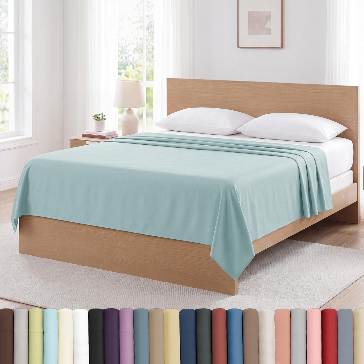 XL Oversized King Flat Sheet Only 132x110 California King Flat Sheet White