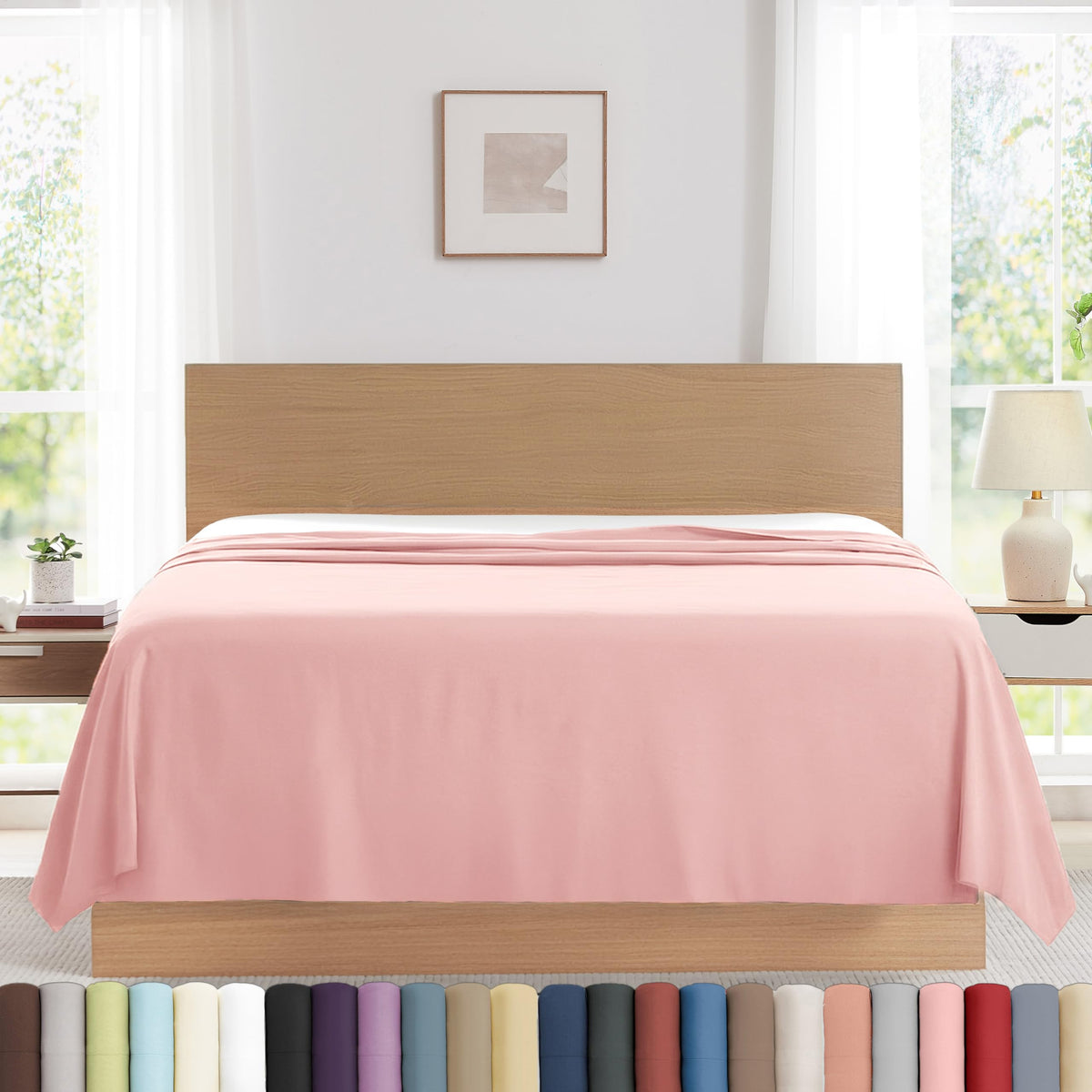 XL Oversized King Flat Sheet Only 132x110 California King Flat Sheet White