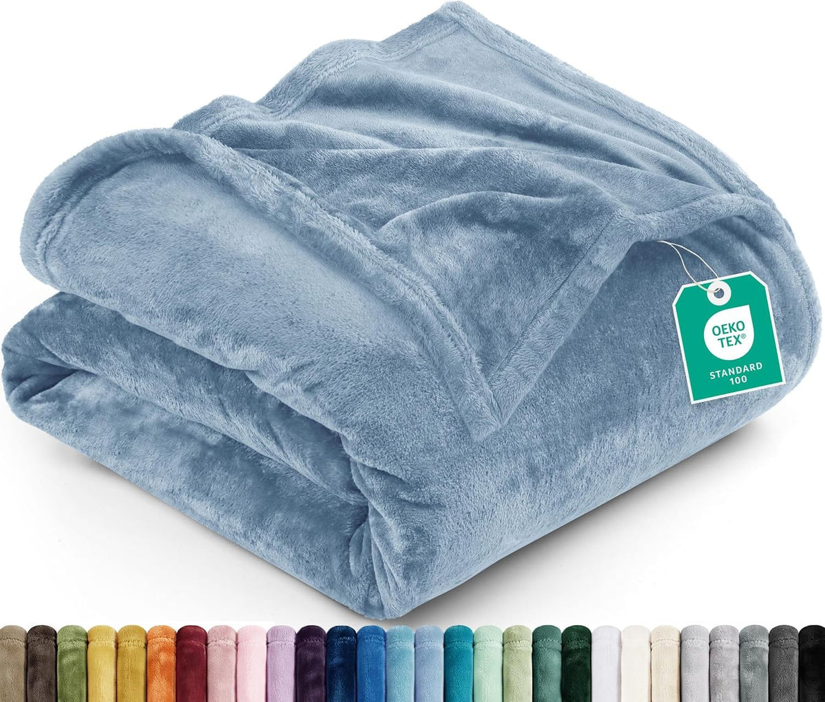 Utopia Bedding Ultra Soft Fleece Bed Blanket King Size Grey (90x102 Inches)