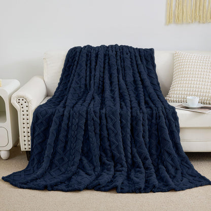 Aganear Fleece Throw Blanket for Couch, Fall Boho Blankets,50"x60" Khaki