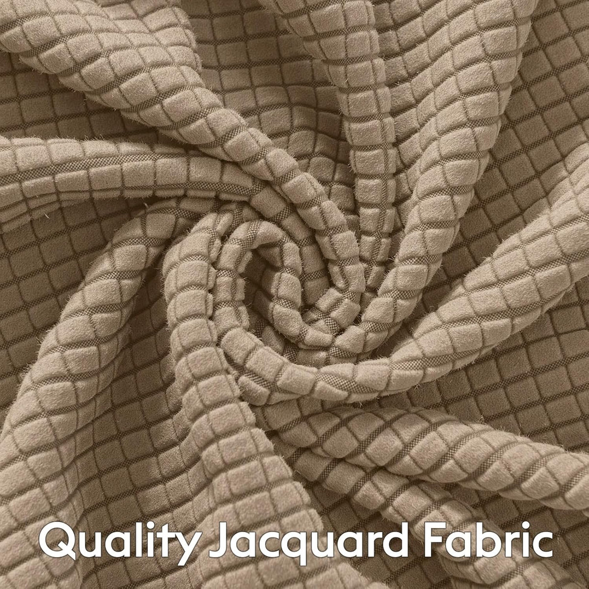 MIYE Jacquard Fabric Box Spring Cover,Super Stretchy Wrap Around 4 Sides Elastic Bed Skirt,Wrinkle & Fading Resistant,Washable & Easy Fit. (Cream, Queen)