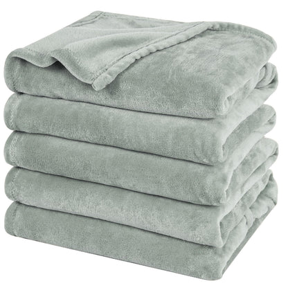 PHF Fleece Blanket King Size 108x90-300GSM Lightweight Airy Warmth, Khaki