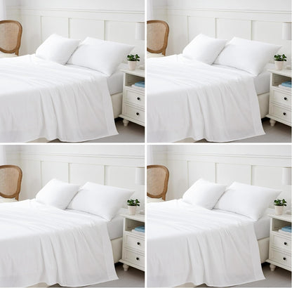 Luxury Twin XL Flat Sheet -100% Egyptian Cotton Fabric in Beutifull White Color, Size-70 x 102 Inch, High Thread Count