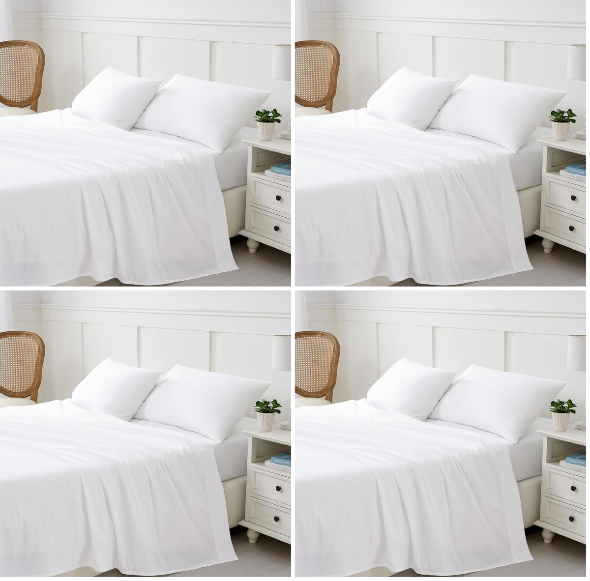 Luxury Twin XL Flat Sheet -100% Egyptian Cotton Fabric in Beutifull White Color, Size-70 x 102 Inch, High Thread Count