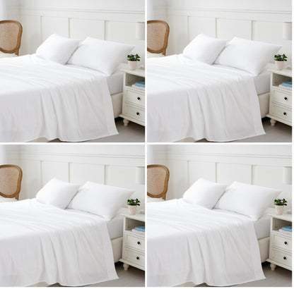 Luxury Twin XL Flat Sheet -100% Egyptian Cotton Fabric in Beutifull White Color, Size-70 x 102 Inch, High Thread Count