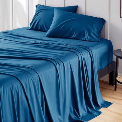 Bedsure PureWoven 100% Rayon Derived from Bamboo, Queen Sheets, 4 Pieces