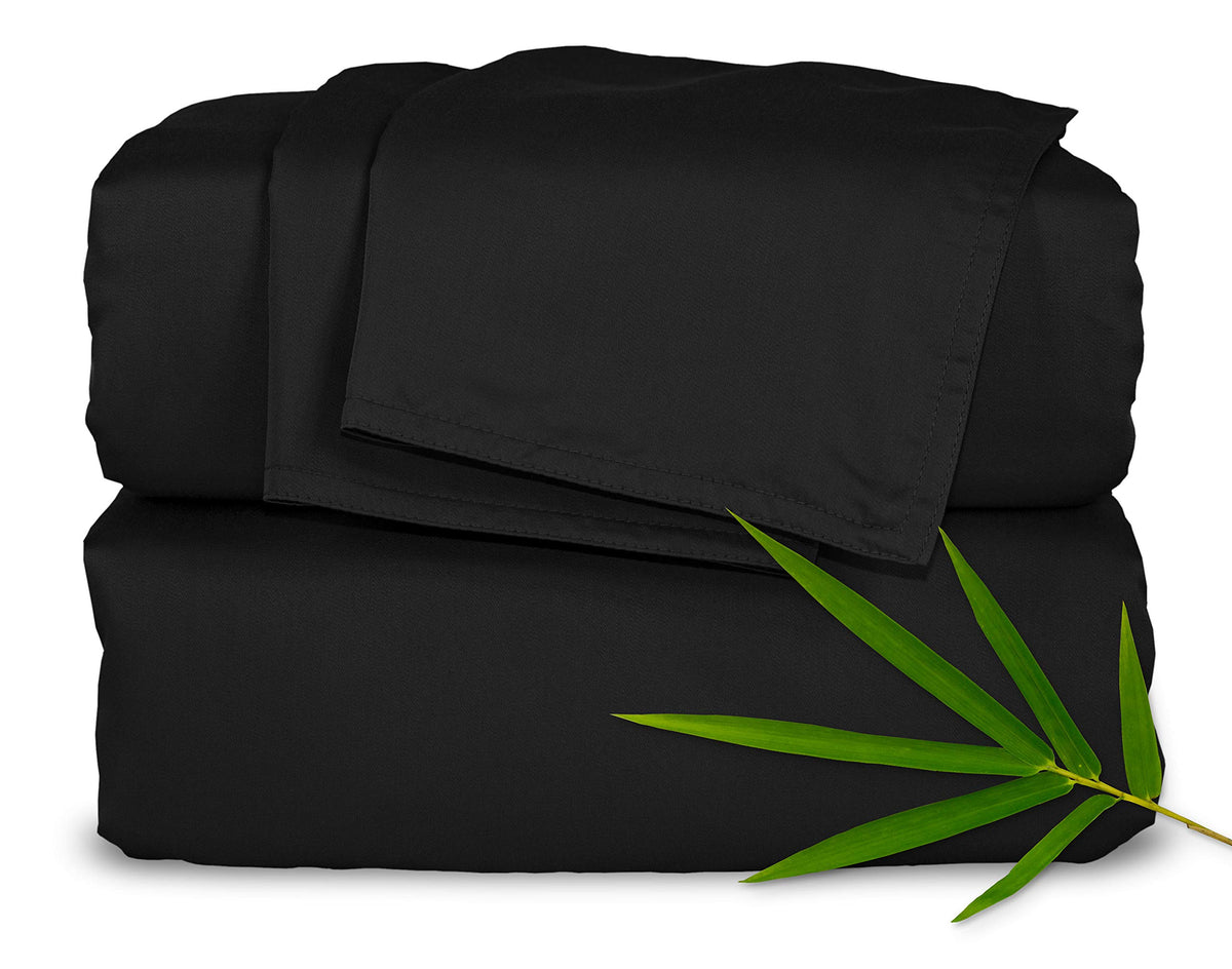 King Sheets by Pure Bamboo, Genuine 100% Organic Viscose Derived from Bamboo Bed Sheet Set, Soft & Cooling, Double Stitching, 2 Year Quality Promise (King, White)