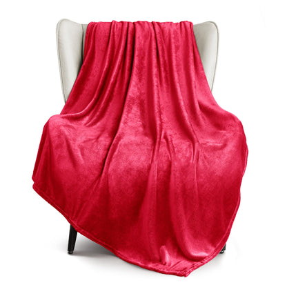 Exclusivo Mezcla Soft Large Fleece Throw Blanket for Couch, Forest Green