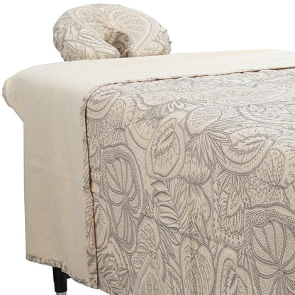 ForPro Premium Flannel 3-Piece Massage Sheet Set, Natural