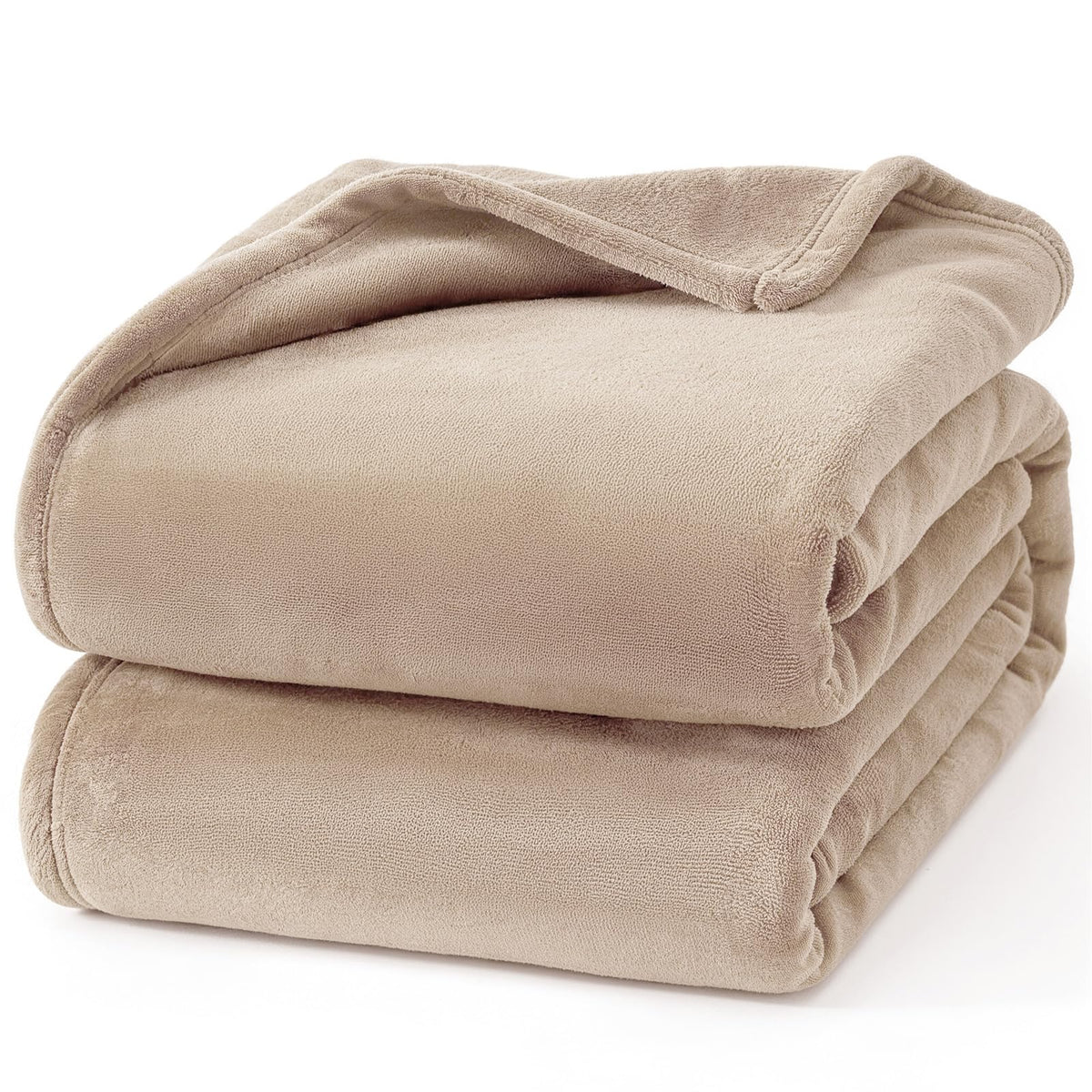 Hansleep Twin Grey Fleece Blanket, Soft Flannel Bed Blanket