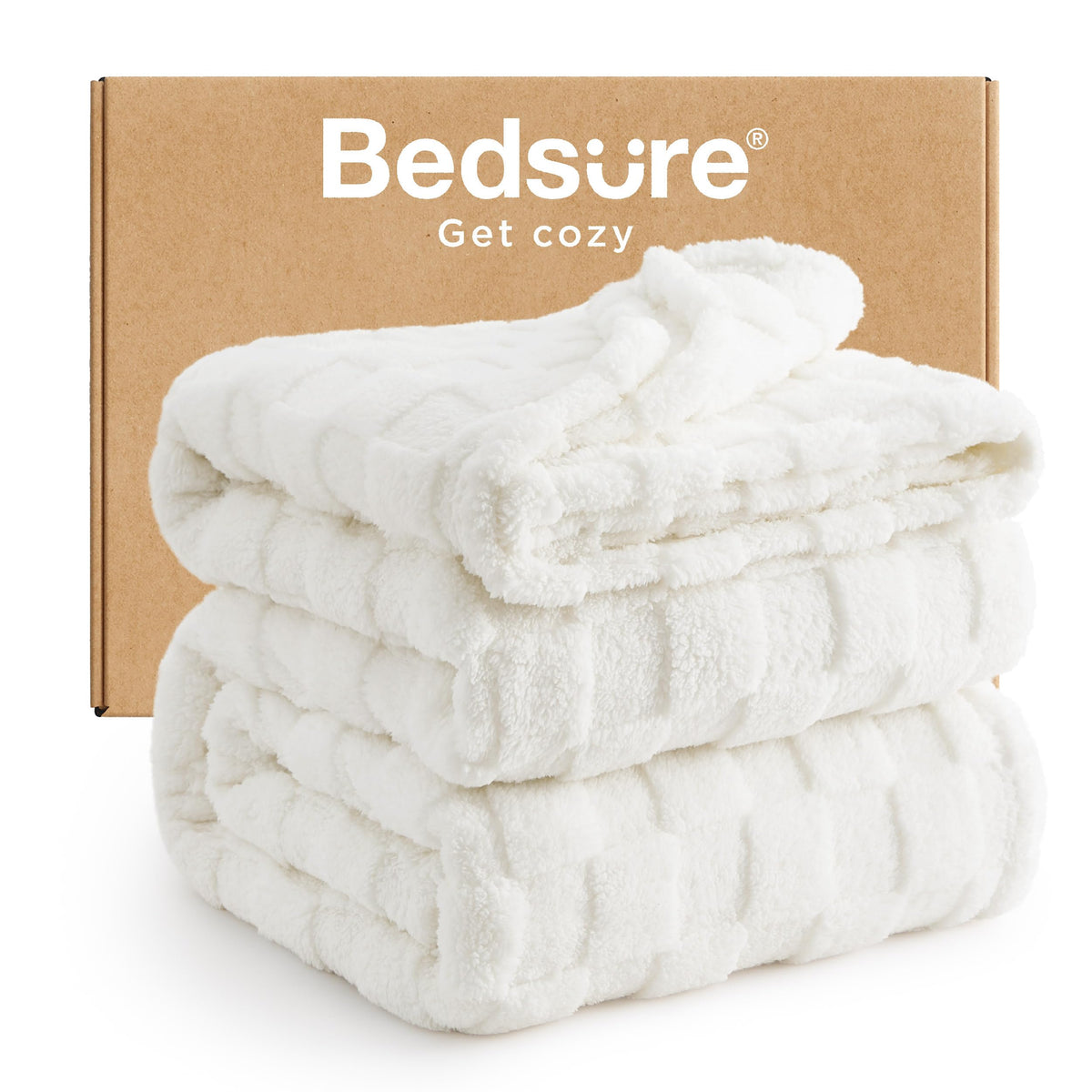 Bedsure Checkered Fleece Throw Blanket,Cute Home Decor,Sage Green,50"×60"