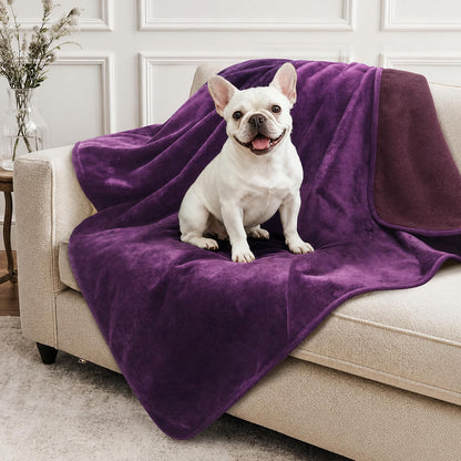 LOOBANI Waterproof Blanket for Bed, Soft Flannel Twin Bed Blanket 60" x 80"