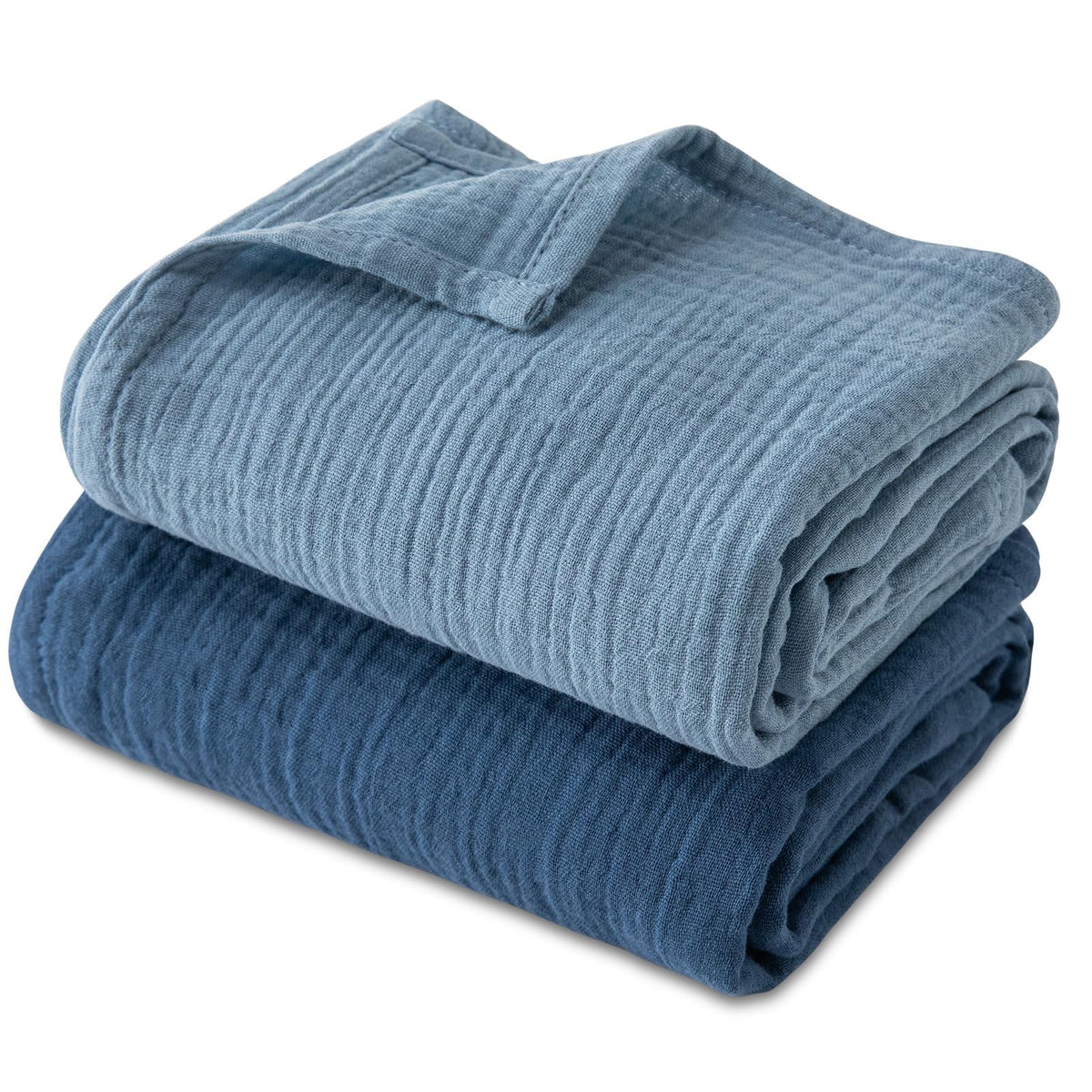 GLLQUEN BABY Muslin Swaddle Blankets for Newborn Boys, Large 40''x38''