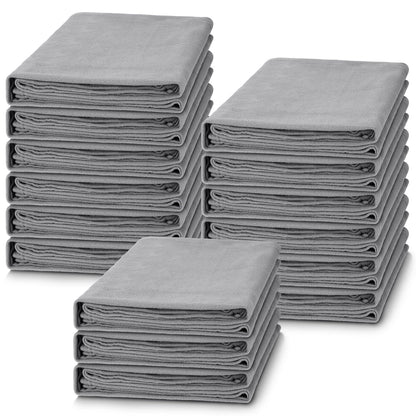 Macarrie 50 Pack Fleece Blankets Bulk,50 x 60 Inch Gray Soft Throw Blankets