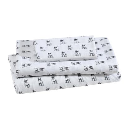 Printed Soft Microfiber Full 4-Piece Sheet Set, Zara Leopard