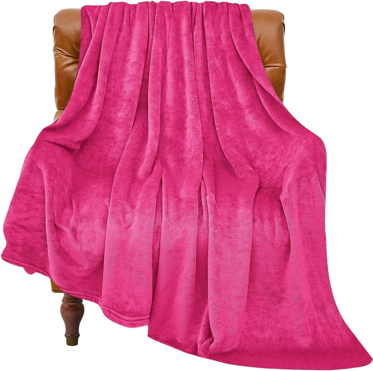 BEDELITE Fleece Blanket Soft Plush Throw for Couch Black 50"x60"