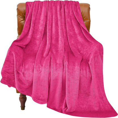 BEDELITE Fleece Blanket Soft Plush Throw for Couch Black 50"x60"