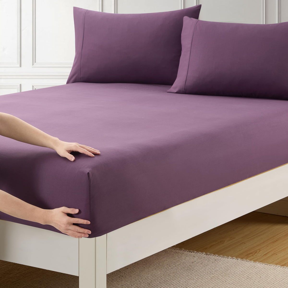 King Size Flat Sheet Only - Ultra Soft & Breathable Brushed Microfiber Top Sheet Only for King Size Beds, Denim Blue