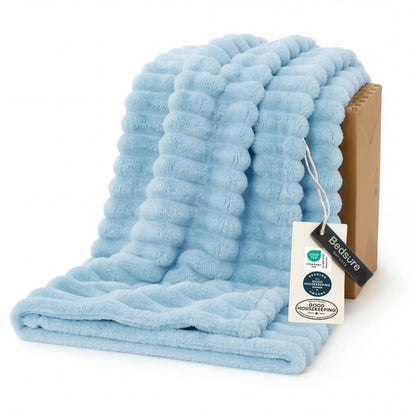 Bedsure Soft Queen Size Blanket for Bed Beige 90"x90"