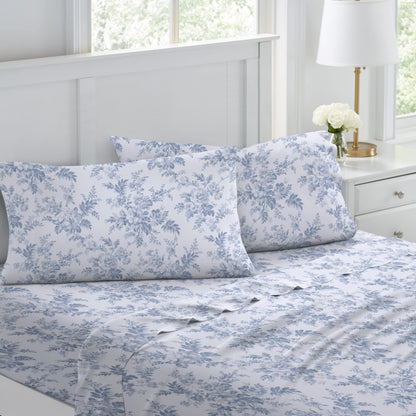 Laura Ashley - Queen Sheet Set with Fitted Sheet & Pillowcases