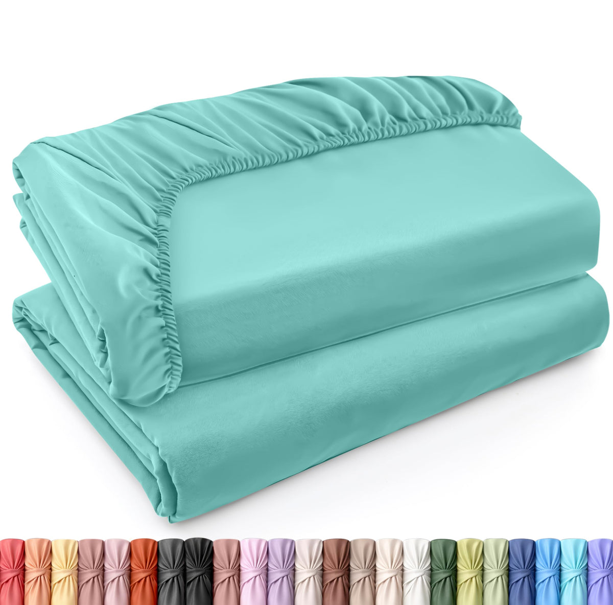 Pack of 6 Twin Fitted Sheet, Fits Up to 15 Inch Deep Pocket, White