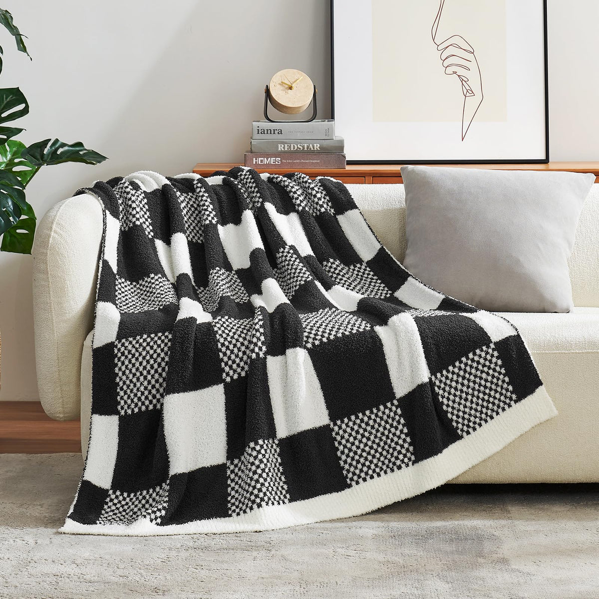 Snuggle Sac Leopard Throw Blanket for Couch Bed Sofa 50x60 inches, Reversible Beige Leopard Blanket Ultra Soft Cozy Blankets for Women Mothers Birthday Gifts