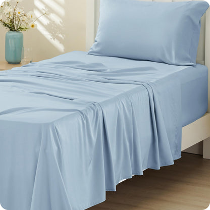 Bedsure PureWoven 100% Rayon Derived from Bamboo, Queen Sheets, 4 Pieces