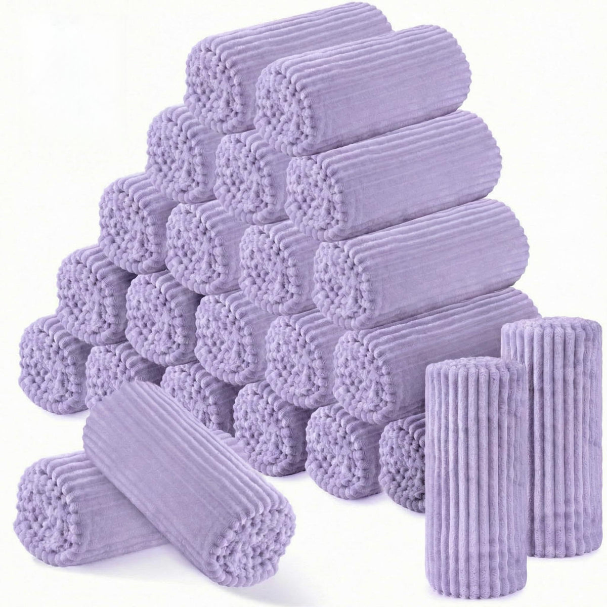 Buryeah 12 Pcs Flannel Blankets Bulk,Fall Outdoor Wedding, Multicolor